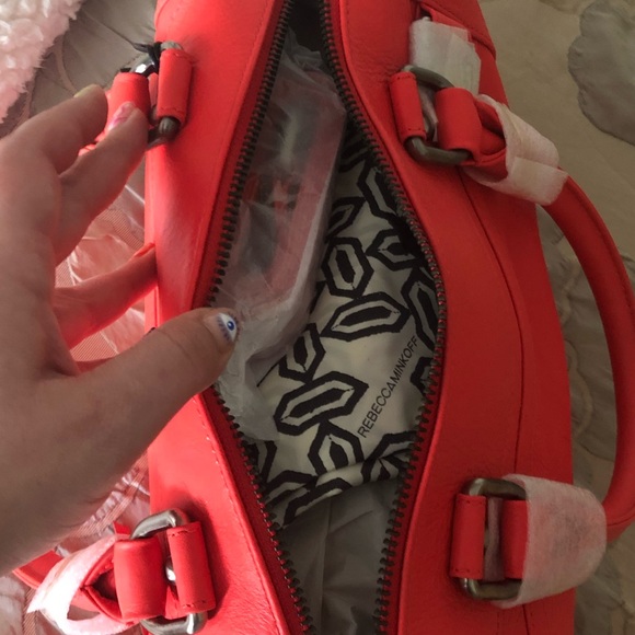 Rebecca Minkoff MAB Mini Handbag - Hot Red leather - Picture 8 of 9